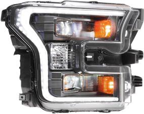 img 1 attached to Апгрейд герметичного галогенного фароучастка Morimoto XB Hybrid LED для Ford F150 2015-2017 | Заменяемая модель Plug and Play | Утвержденная DOT сборка с LED-фарами (подсветка высокой/низкой глубины), DRLs и линзы с ультрафиолетовым покрытием | LF550.