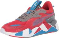 puma red steel gray indigo bunting sneaker logo