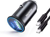 🚗 mankiw usb c car charger pd & qc 3.0 dual port car adapter 30w fast car charger compatible with samsung galaxy note 10/s20/s10/s9/s8/s7, google pixel 3/2/xl (black) - enhanced seo-friendly product title logo