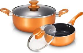 img 4 attached to 4 Piece Non Stick Cookware Cooking Saucepan
