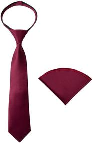 img 4 attached to 👔 Boys' Necktie with Zipper, Handkerchief - Spring Notion Accessories