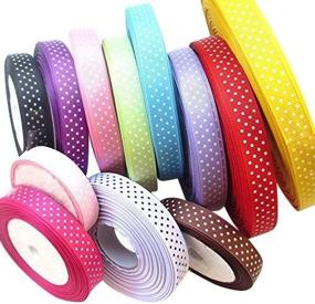 img 3 attached to 🎀 Chenkou Craft 24 Yards 5/8" Dot Grosgrain Ribbon – 12 Colors Mix Lots Bulk (Multi-Color, 5/8") - Shop Now!