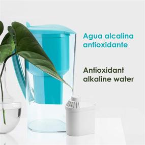 img 3 attached to 💧 Alkanatur Alkaline Water Filter Pitcher: Fluoride, Chlorine, Sodium Removal & More! | Alkaline, Ionized, Hydrogenated Water with pH 9.5 | Magnesium Infused | Certified, BPA Free