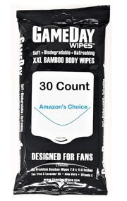 img 1 attached to 🌿 Gameday Eco-Friendly No Rinse Bamboo Body Wipes - 30 Count for Ultimate Survival Anywhere