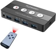 🔀 rybozen usb 3.0 switch selector: share 4 usb devices across 4 computers, with button switch & remote control logo
