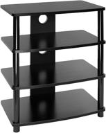 📺 mount-it! media stand: ultimate entertainment center with 4 shelves in black логотип