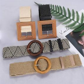 img 2 attached to Elastic Stretch Fashion Braided WHIPPY Women's Accessories and Belts