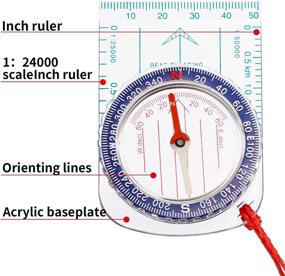 img 2 attached to 🧭 Комплект водонепроницаемых компасов BBTO 9 штук для ориентирования, походов, путешествий с рюкзаком, кемпинга, чтения карт - подходит для мальчиков-скаутов и женщин.