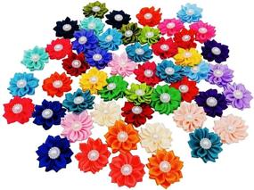 img 3 attached to 50PCS/25Pairs Small Dog Hair Bows with Fake Pearls and Dog Hair Flowers in 25 Colors – Grooming Accessories for Medium Dogs, Puppies, and Other Small Animals