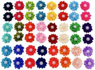 50pcs/25pairs small dog hair bows with fake pearls and dog hair flowers in 25 colors – grooming accessories for medium dogs, puppies, and other small animals logo