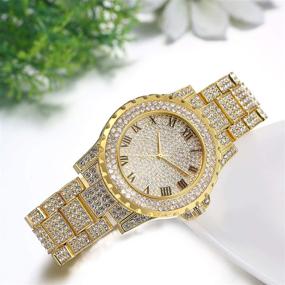 img 1 attached to JewelryWe Watches Rhinestone Stainless Wristwatch