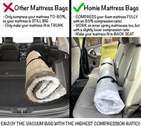 img 2 attached to 🛏️ Efficient Mattress Vacuum Bag for Memory Foam or Inner Spring Mattresses - Compression, Storage, and Moving Solution with Leakproof Valve and Double Zip Seal (Queen/Full/Full-XL)
