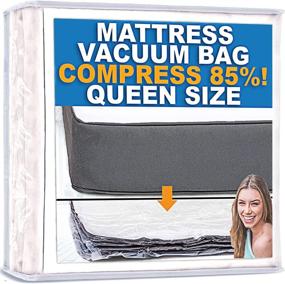 img 4 attached to 🛏️ Efficient Mattress Vacuum Bag for Memory Foam or Inner Spring Mattresses - Compression, Storage, and Moving Solution with Leakproof Valve and Double Zip Seal (Queen/Full/Full-XL)