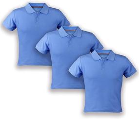 img 1 attached to 👔 Top-notch Short Sleeve Pique Uniform Boys' Clothing for a Classy Look