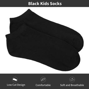 img 2 attached to 🧦 URATOT 24 Pairs Kids' Low Cut Socks: Boys' or Girls' Half Cushion Athletic Ankle Socks – Ultimate Comfort and Quality
