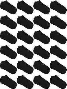 img 4 attached to 🧦 URATOT 24 Pairs Kids' Low Cut Socks: Boys' or Girls' Half Cushion Athletic Ankle Socks – Ultimate Comfort and Quality