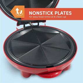 img 1 attached to 🌮 Elite Gourmet Mexican Taco Tuesday Quesadilla Maker: Easy-Slice 6-Wedge, Grilled Cheese & More – 8 Inch, Red!