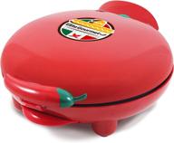 🌮 elite gourmet mexican taco tuesday quesadilla maker: easy-slice 6-wedge, grilled cheese & more – 8 inch, red! логотип