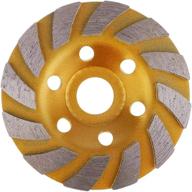 🟨 sogyupk 4-inch concrete turbo diamond grinding cup wheel for angle grinder - 12 segments, heavy duty, yellow логотип