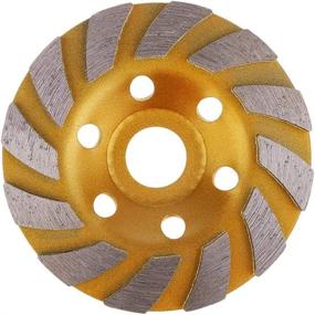 img 4 attached to 🟨 SogYupk 4-Inch Concrete Turbo Diamond Grinding Cup Wheel for Angle Grinder - 12 Segments, Heavy Duty, Yellow