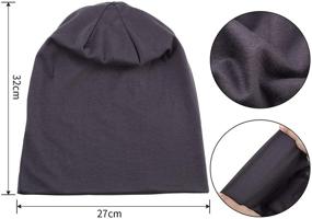 img 3 attached to 🎩 Outus 6-Piece Thin Knit Slouchy Beanies Cap Chemo Sleep Cap Dwarf Hat for Women and Men