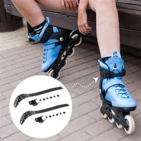 img 2 attached to Set of 2 Durable Inline Roller Skate Shoes Energy Straps with Screws and Nuts - Buckles Accessory for Inline Skate Replacement - Ideal Skating Shoes Energy Straps for Men, Women, and Kids