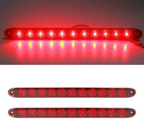 img 4 attached to 🚦 High-Visibility 2PCS Red LED Trailer Light Bar - 15" Waterproof Brake, Turn Signals, and Tail Lights - DOT Certified for Safety