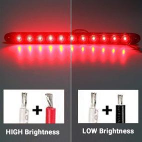 img 2 attached to 🚦 High-Visibility 2PCS Red LED Trailer Light Bar - 15" Waterproof Brake, Turn Signals, and Tail Lights - DOT Certified for Safety