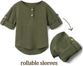 img 1 attached to 👚 Curipeer Sleeve Toddler Buttons Shirt - Girls' Clothing Tops, Tees & Blouses