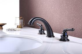 img 3 attached to 🚰 RKF WF014ORB Widespread Handle Bathroom Faucet 8