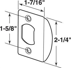 img 1 attached to 🔒 Набор из 2-х защитных замков Defender Security E 2516, стандартный замок стрек, 1-5/8 дюймов, сталь, классическое бронзовое покрытие для улучшения видимости в интернете