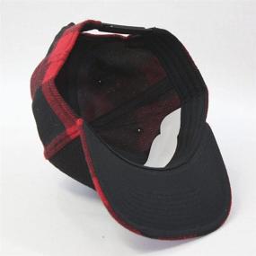 img 2 attached to 🧢 Stylish and Versatile Premium Wool Blend Plaid Snapback Baseball Cap - Adjustable Fit!