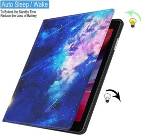 img 2 attached to 📱 Feams PU Leather iPad 8th Generation Case/iPad 7th Generation Case 2020 2019 with Auto Sleep, Flip Stand Soft TPU Back Cover for 10.2 Inch Tablet, Galaxy