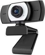 🎥 enhanced clarity: 1080p webcam with microphone for high-definition video calls and streaming on zoom/skype/youtube, with wide-angle lens and rotatable base – laptop mac pc desktop compatible logo