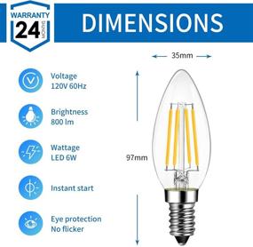 img 1 attached to 🕯️ ANWIO Non-Dimmable Decorative Candelabra Equivalent