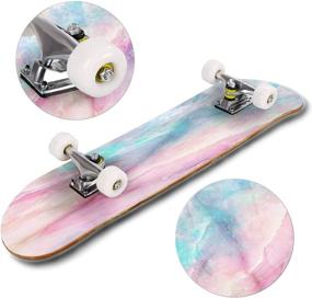 img 1 attached to 🛹 Experience Thrilling Rides: Classic Concave Skateboard Canadian Mountain Longboard Maple Deck for Extreme Sports and Double Kick Tricks - Perfect for Beginners and Professionals