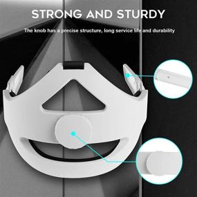 img 1 attached to Seltureone Oculus Quest 2 Head Strap Replacement - Adjustable Comfortable Head Cushion Strap to Reduce Pressure on Quest 2 Headset Elite Strap - White