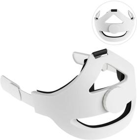 img 4 attached to Seltureone Oculus Quest 2 Head Strap Replacement - Adjustable Comfortable Head Cushion Strap to Reduce Pressure on Quest 2 Headset Elite Strap - White