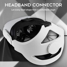 img 3 attached to Seltureone Oculus Quest 2 Head Strap Replacement - Adjustable Comfortable Head Cushion Strap to Reduce Pressure on Quest 2 Headset Elite Strap - White