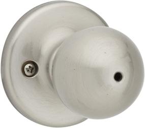 img 1 attached to 🔒 Enhance Your Privacy with the Kwikset 93001-915 Polo Bed/Bath Knob in Satin Nickel