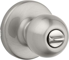 img 2 attached to 🔒 Enhance Your Privacy with the Kwikset 93001-915 Polo Bed/Bath Knob in Satin Nickel