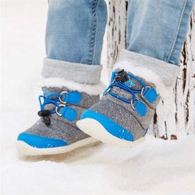 img 2 attached to 👣 BMCiTYBM Winter Snow Boots for Toddlers - Boys Girls Cold Weather Baby Faux Fur Shoes (Infant/Toddler/Little Kid)