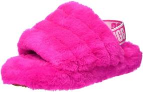 img 4 attached to 🐻 Adorable UGG Girls Fluff Slide Sandal for Boys - Comfortable and Stylish Shoes