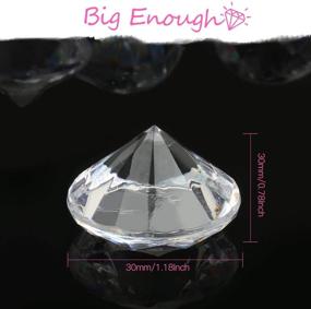 img 3 attached to 💎 Large Clear Crystals Diamond, 30mm YGDZ Acrylic Diamonds for Wedding Party Decoration, Bridal Shower Vase Fillers, Table Scatter - 1.5 Pounds