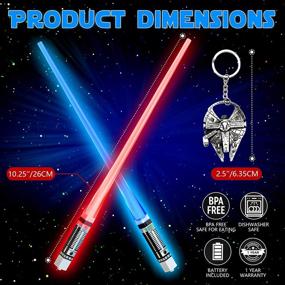 img 3 attached to 🥢 Star Wars Themed Light-Up LED Chopsticks: Fun Gift Set for Party - Red and Blue 2 Pair Set