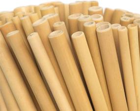 img 2 attached to Set of 100 Eco-friendly Bamboo Straws by Bali Boo - 8 inch (20cm) - 🎍 Assorted Width - Perfect for Restaurants, Bars, Parties, Birthdays - Handcrafted in Bali for Sustainability and Responsiveness