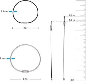 img 2 attached to 🔗 Универсальный набор Pawfly из 20 шт. проводных брелков: прочное 6-дюймовое кольцо из нержавеющей стали для активного отдыха на природе