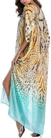 img 1 attached to 👗 Stylish White Ethnic Kaftan: Perfect Summer Women's Clothing & Swimsuits for Cover-Ups