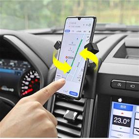 img 2 attached to 📱 Car Dashboard Air Vent Mount Cell Phone Holder for F-150 F150 Raptor 2015-2020 and F250 F350 2017-2020 - Universal Mobile Phone Mount for Smartphones - Prime Quality and Best Choice