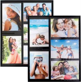 img 4 attached to Magnetic Picture Collage Frame: Wind & Sea, 2-Pack, Black - Perfect for Refrigerator